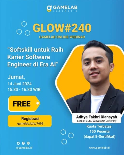 GLOW#240 – Softskill untuk Raih Karier Software Engineer di Era AI